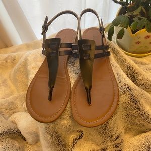 Navy blue sandals